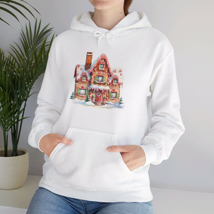 Snowy Christmas Village 14 - Hooded Sweatshirt