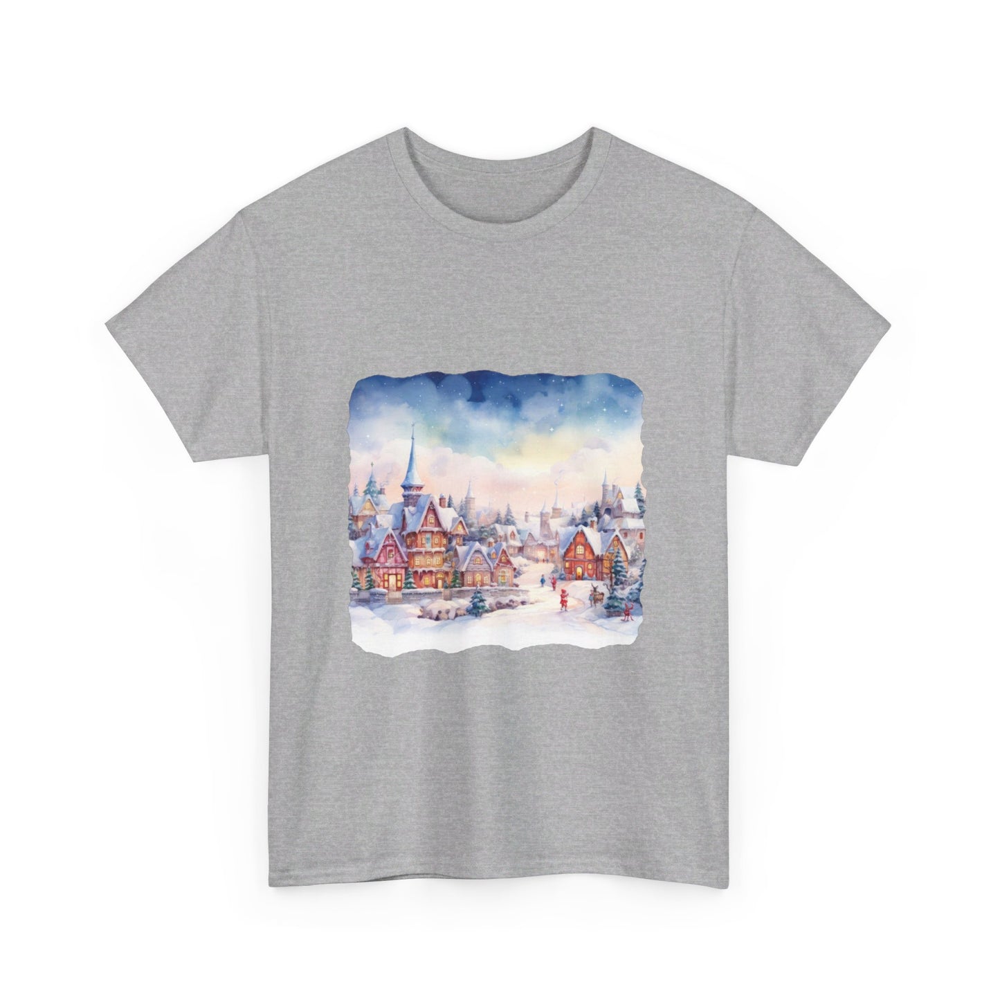 Snowy Christmas Village 7 - T-Shirt