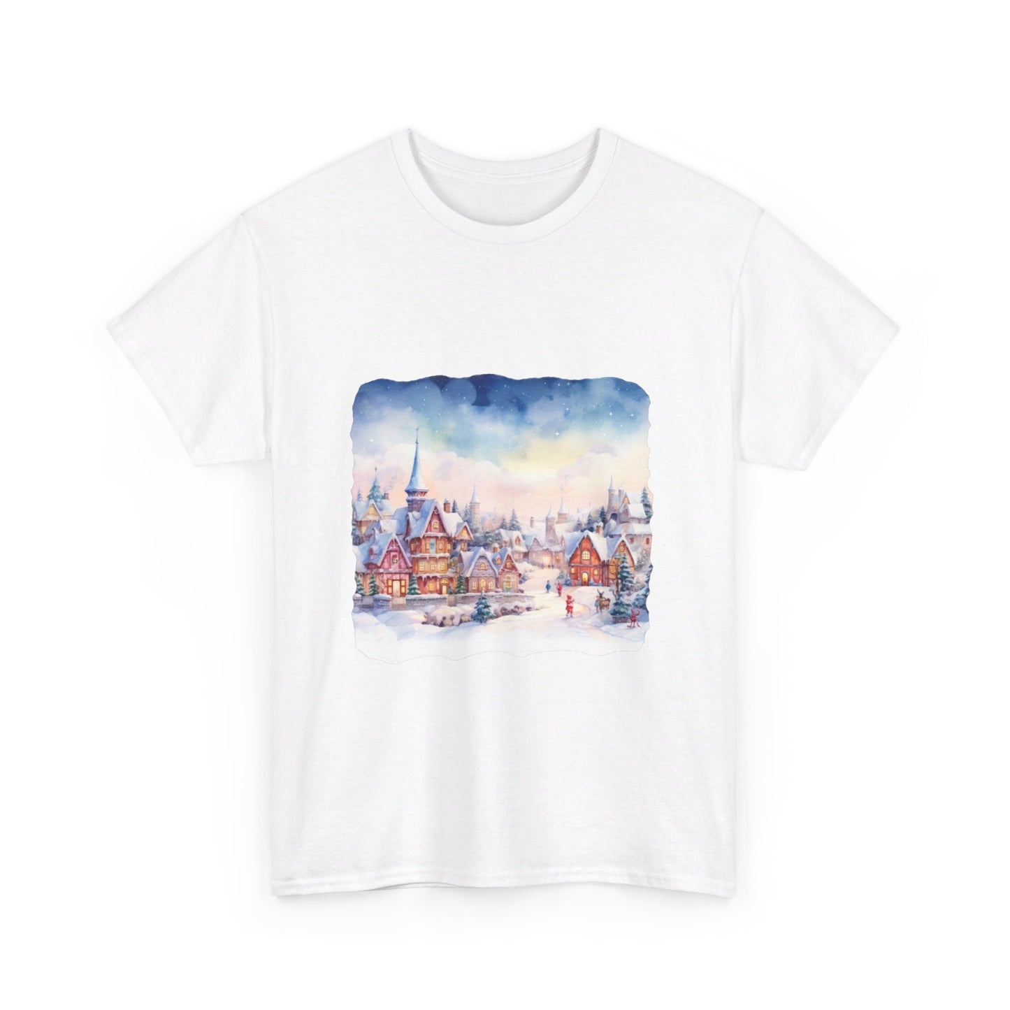 Snowy Christmas Village 7 - T-Shirt