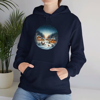 Magical Snowy Night - Hooded Sweatshirt