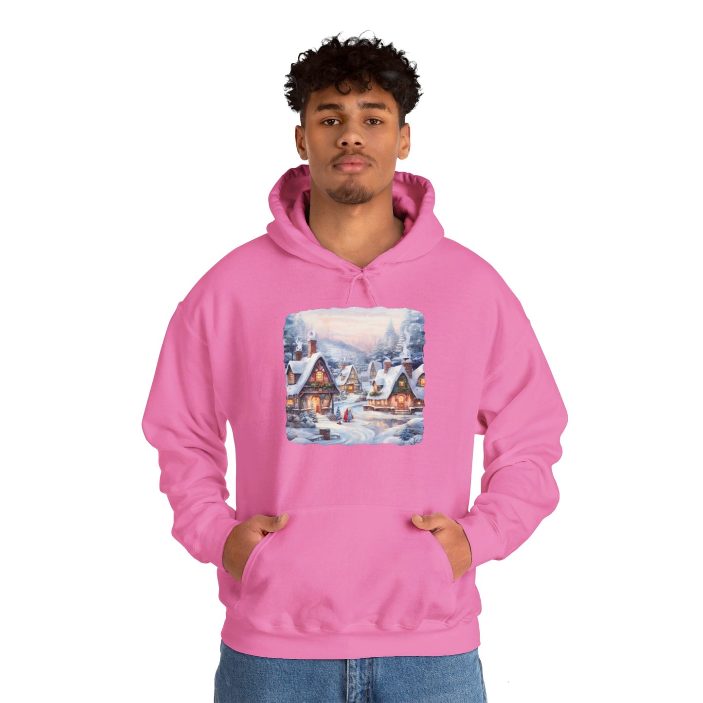 Snowy Christmas Village 6 - Hooded Sweatshirt