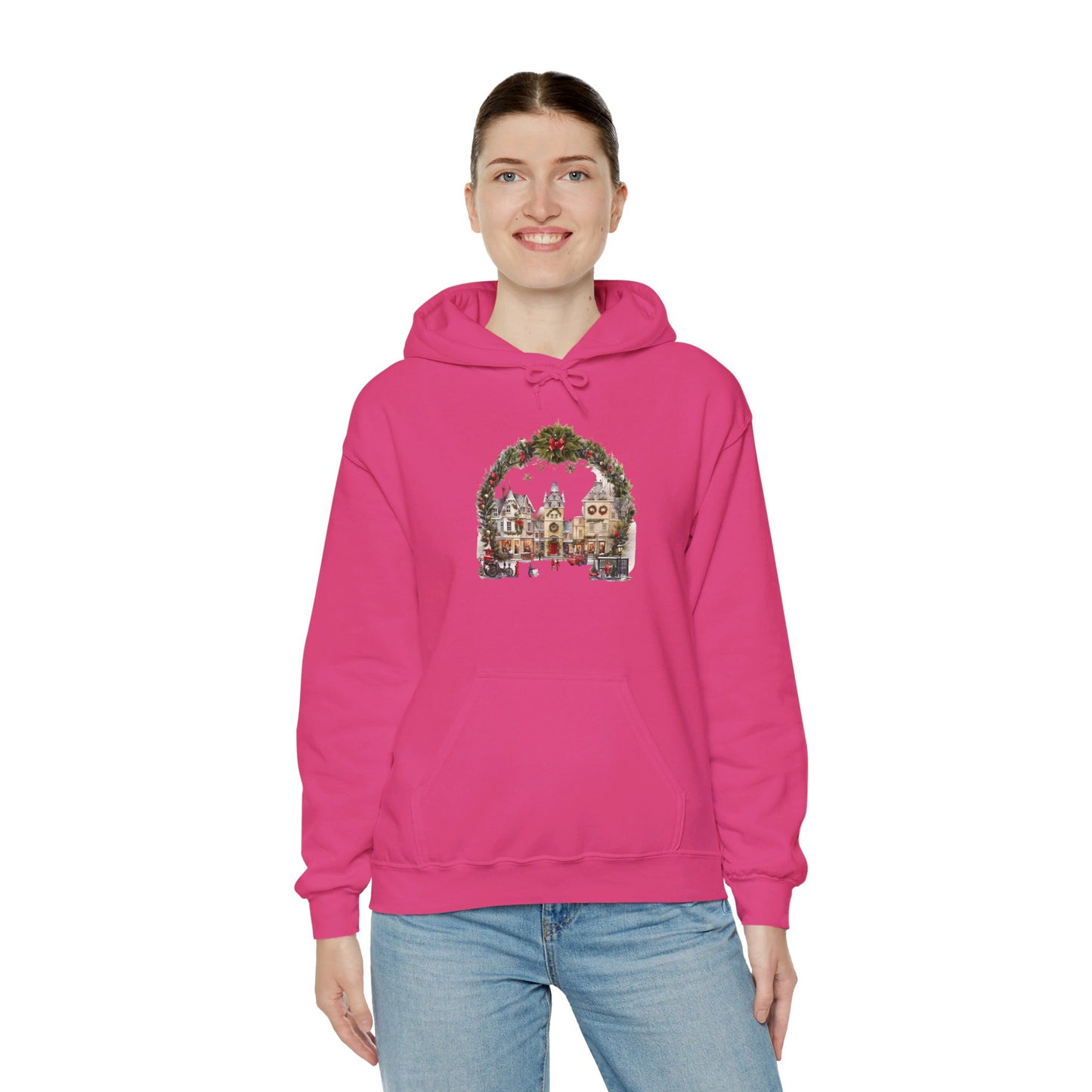 Village Christmas Eve - Hooded Sweatshirt