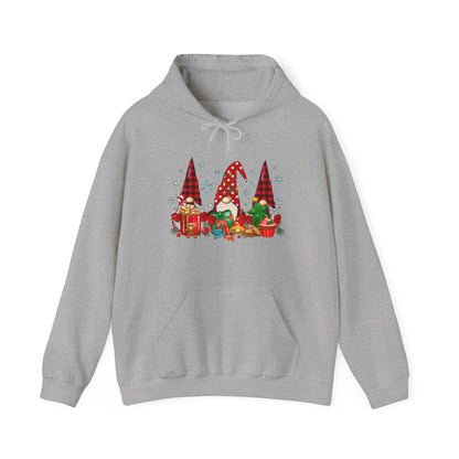 Christmas Gnome Trio - Hooded Sweatshirt