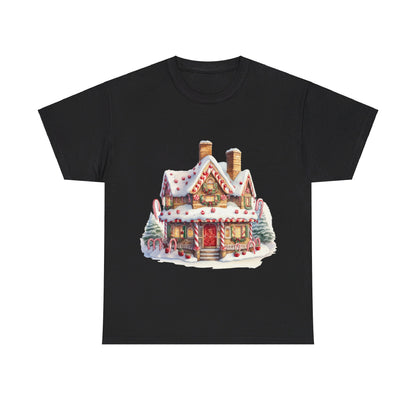 Snowy Christmas Village-15-T-Shirt