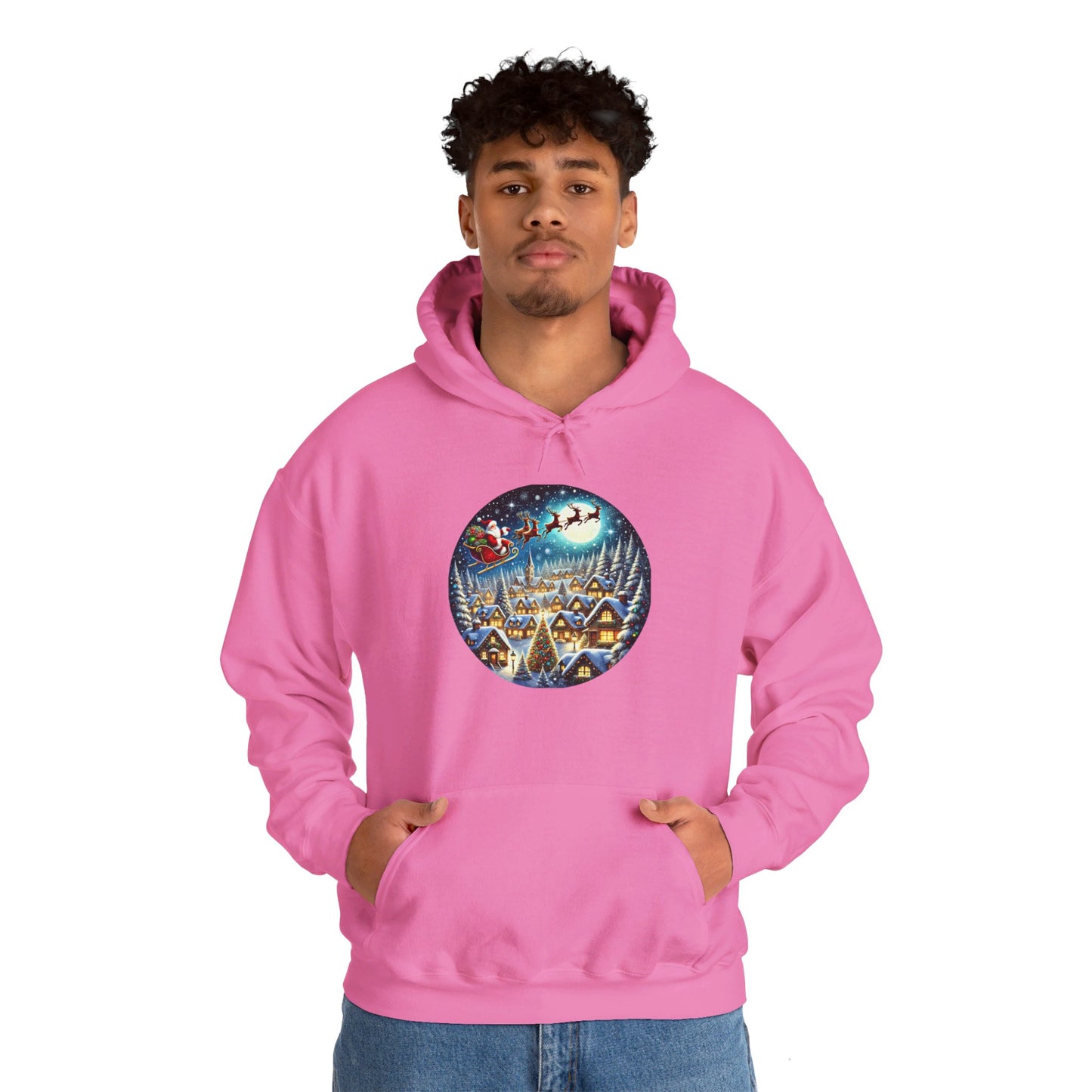 Santa's Snowy Flight - Hooded Sweatshirt