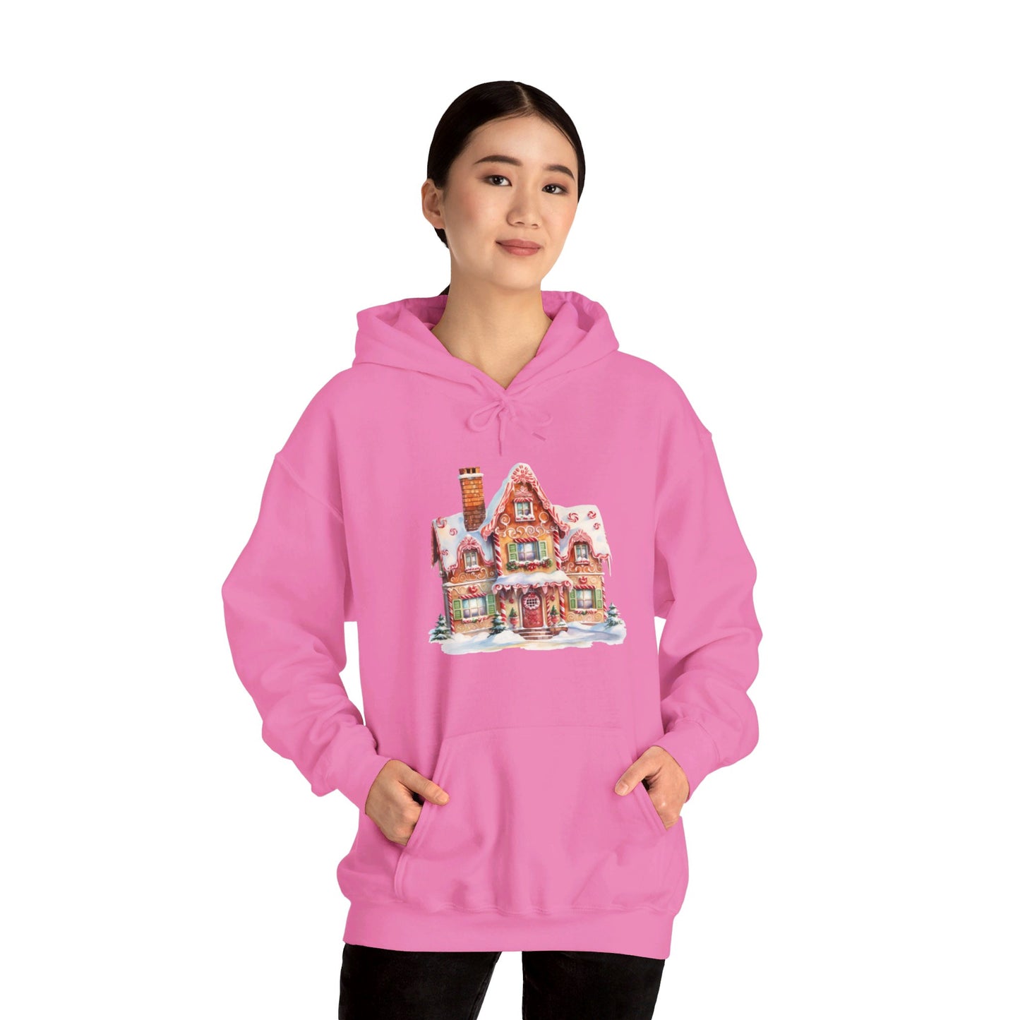 Snowy Christmas Village 14 - Hooded Sweatshirt