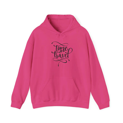 Adventure Awaits, Time to Travel Now - Hooded Sweatshirt