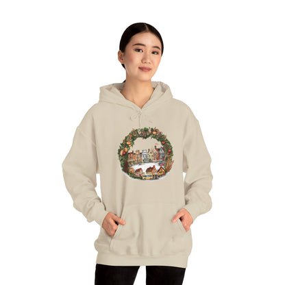 Whimsical Village Christmas - Hooded Sweatshirt