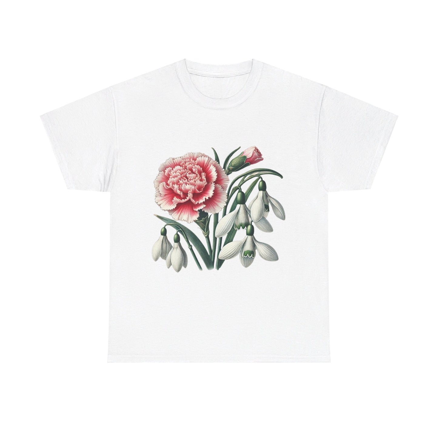 January Flowers - Birth Month - T-Shirt