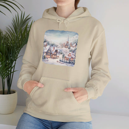 Snowy Christmas Village - Hooded Sweatshirt