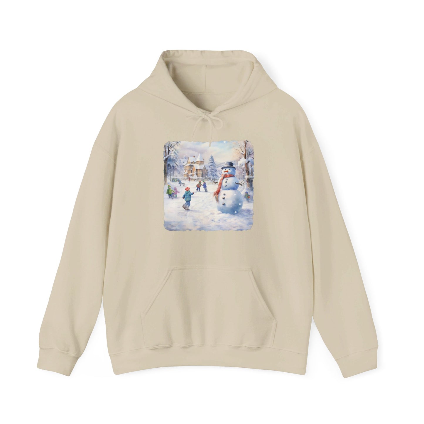 Snowman In Village 2 - Hooded Sweatshirt