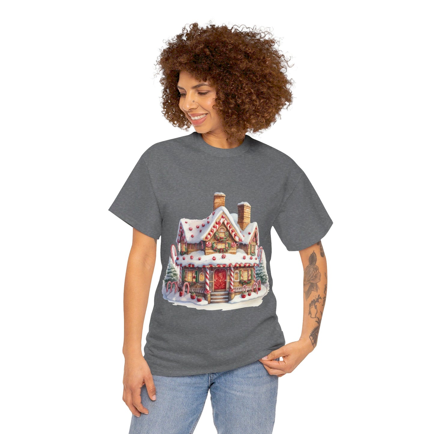 Snowy Christmas Village-15-T-Shirt