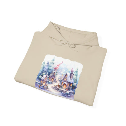 Snowy Christmas Village 4 - Hooded Sweatshirt