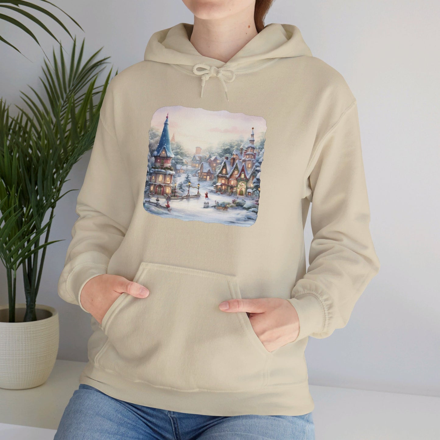 Snowy Christmas Village 2 - Hooded Sweatshirt