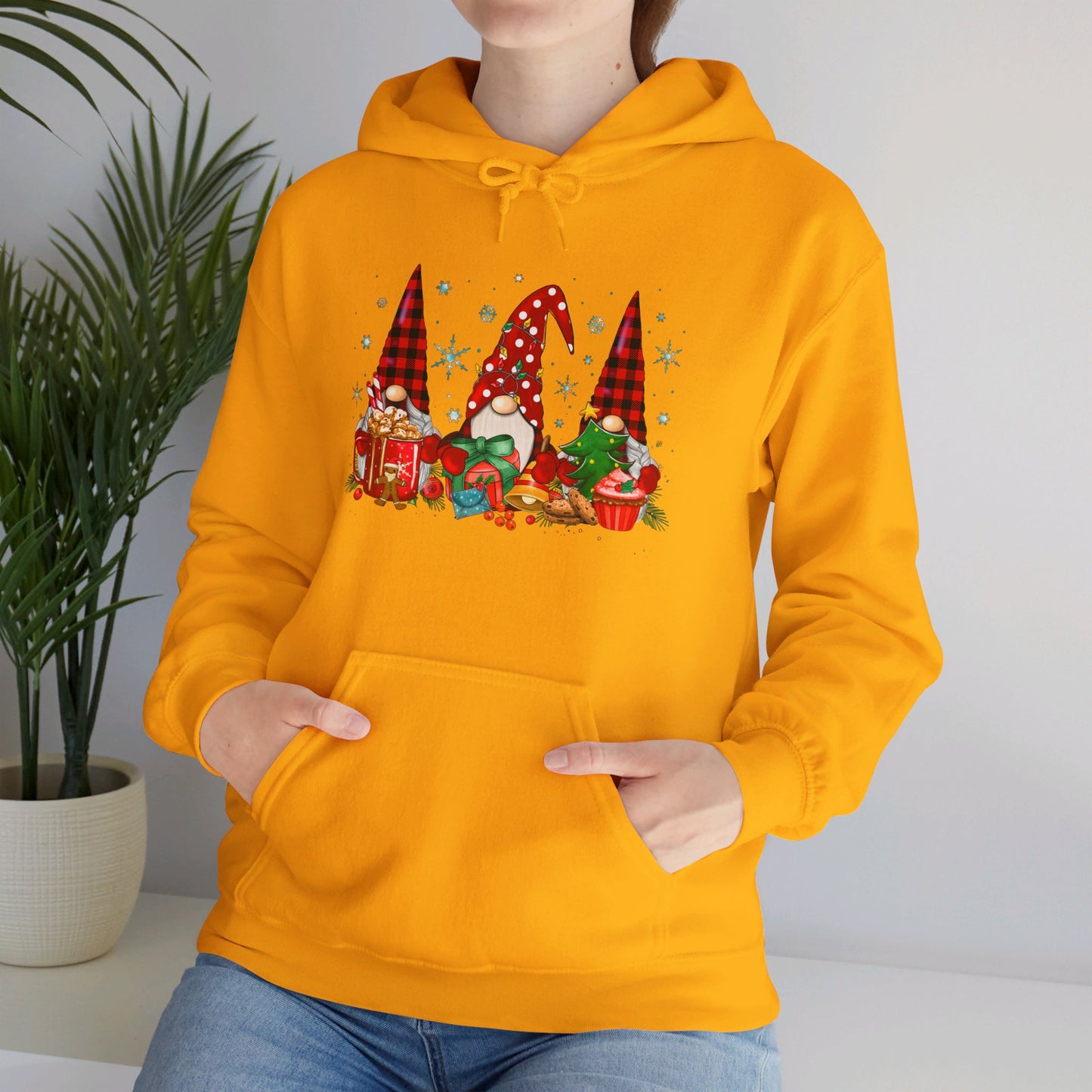 Christmas Gnome Trio - Hooded Sweatshirt