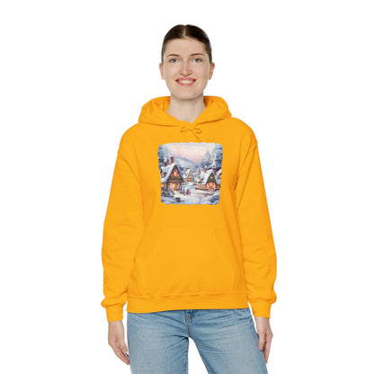 Snowy Christmas Village 6 - Hooded Sweatshirt