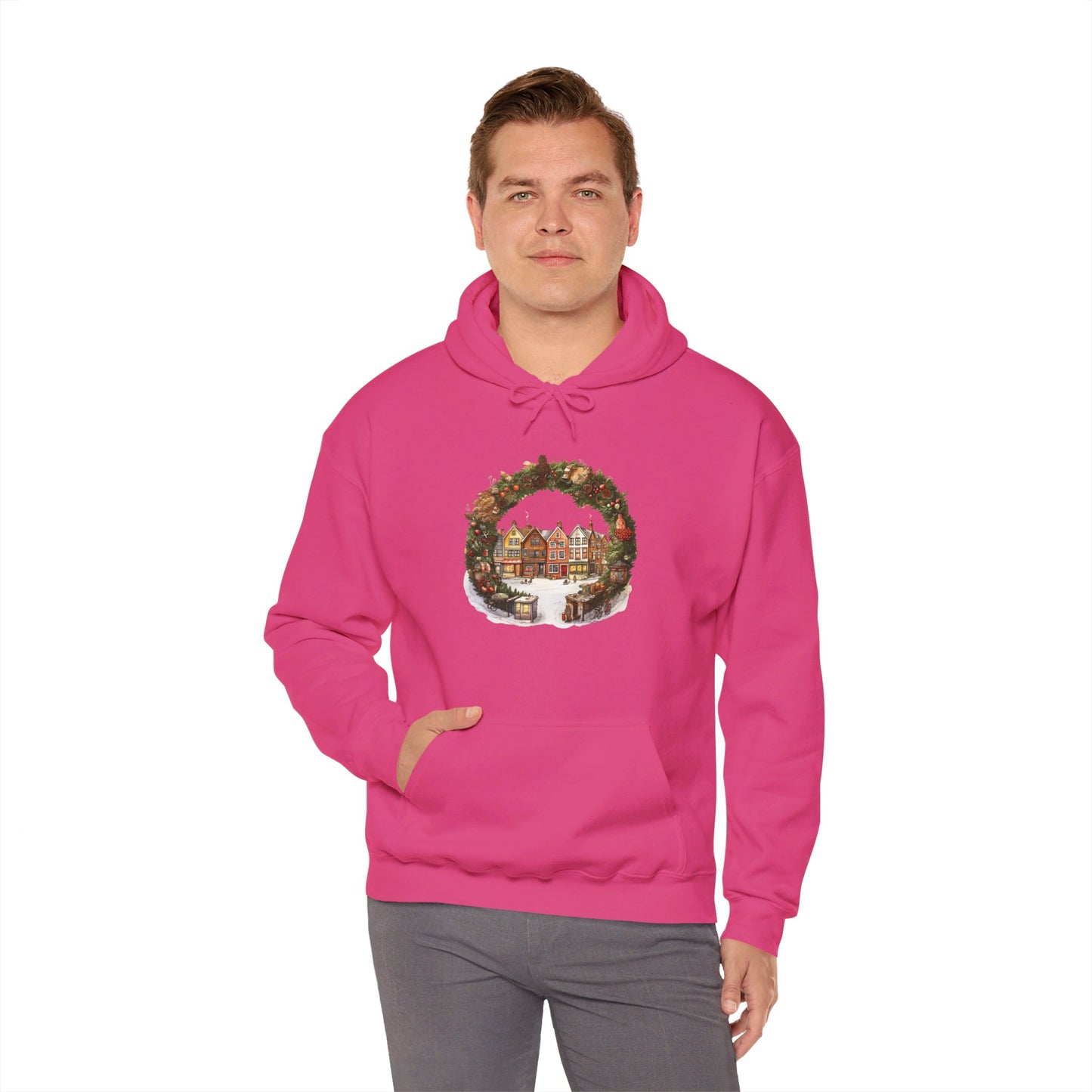 Peaceful Village Christmas - Hooded Sweatshirt