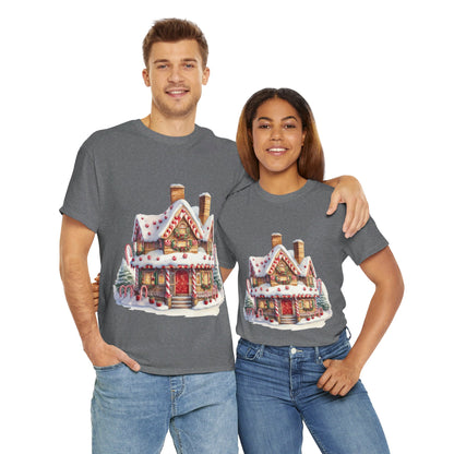 Snowy Christmas Village-15-T-Shirt