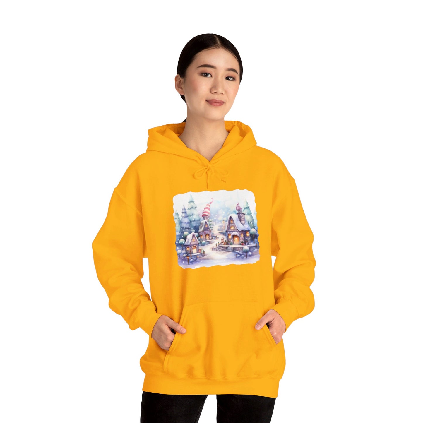 Snowy Christmas Village 4 - Hooded Sweatshirt