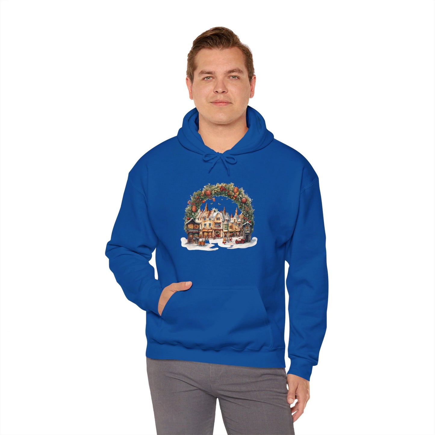 Snowy Village Bliss - Hooded Sweatshirt