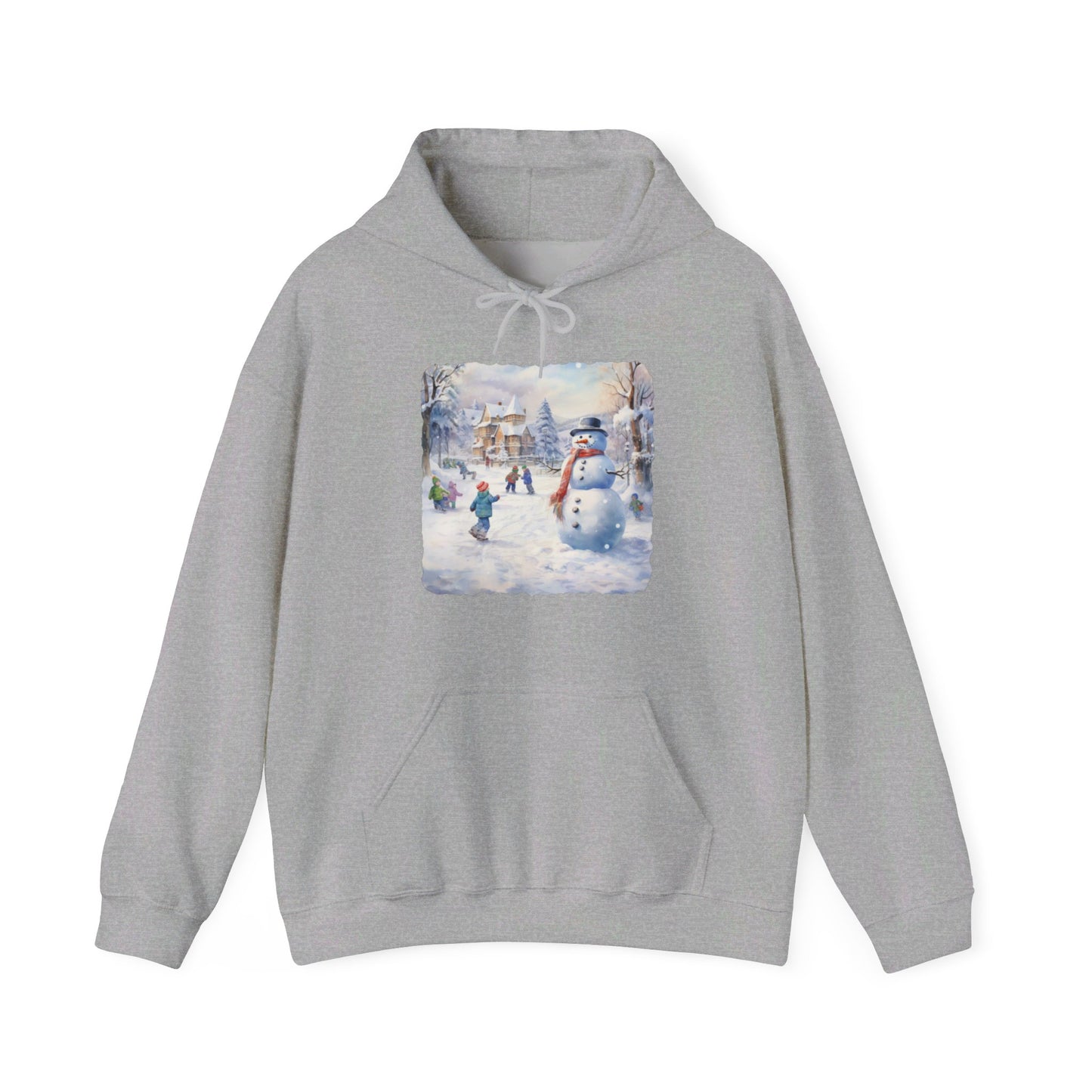 Snowman In Village 2 - Hooded Sweatshirt