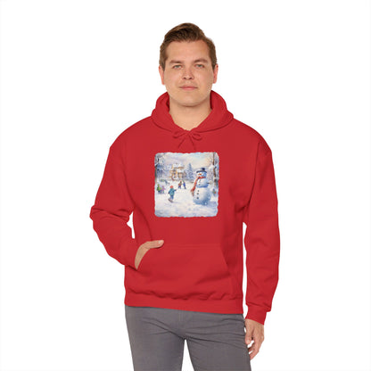 Snowman In Village 2 - Hooded Sweatshirt