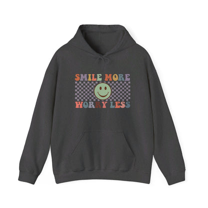 Smile More Worry Less - Hooded Sweatshirt