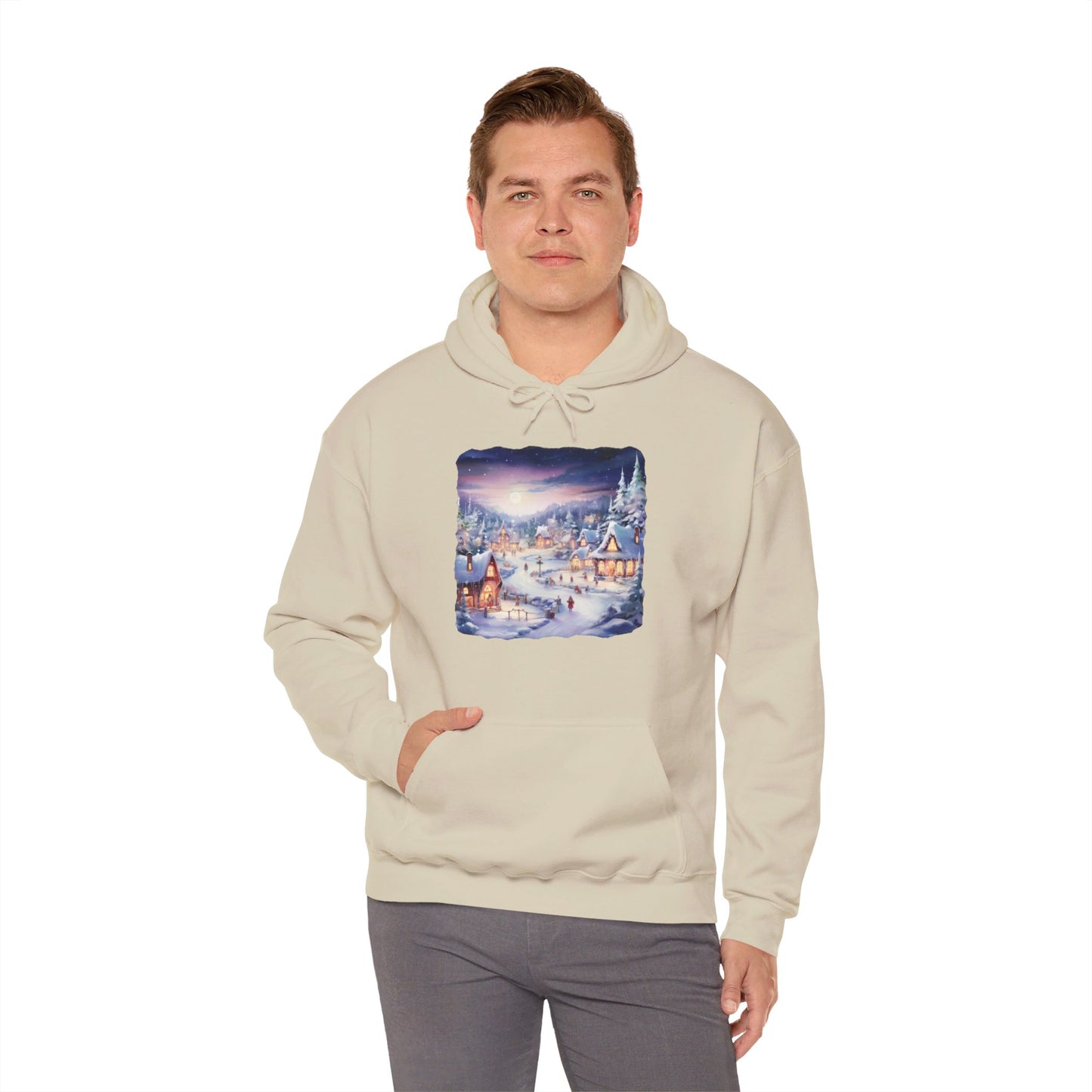 Snowy Christmas Village 3 - Hooded Sweatshirt