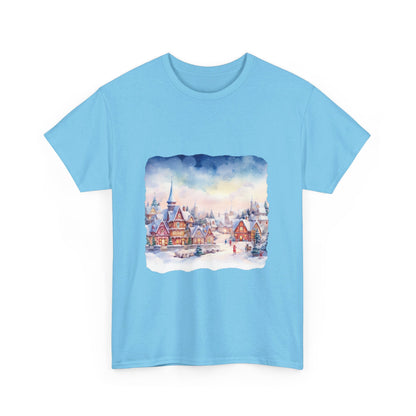 Snowy Christmas Village 7 - T-Shirt