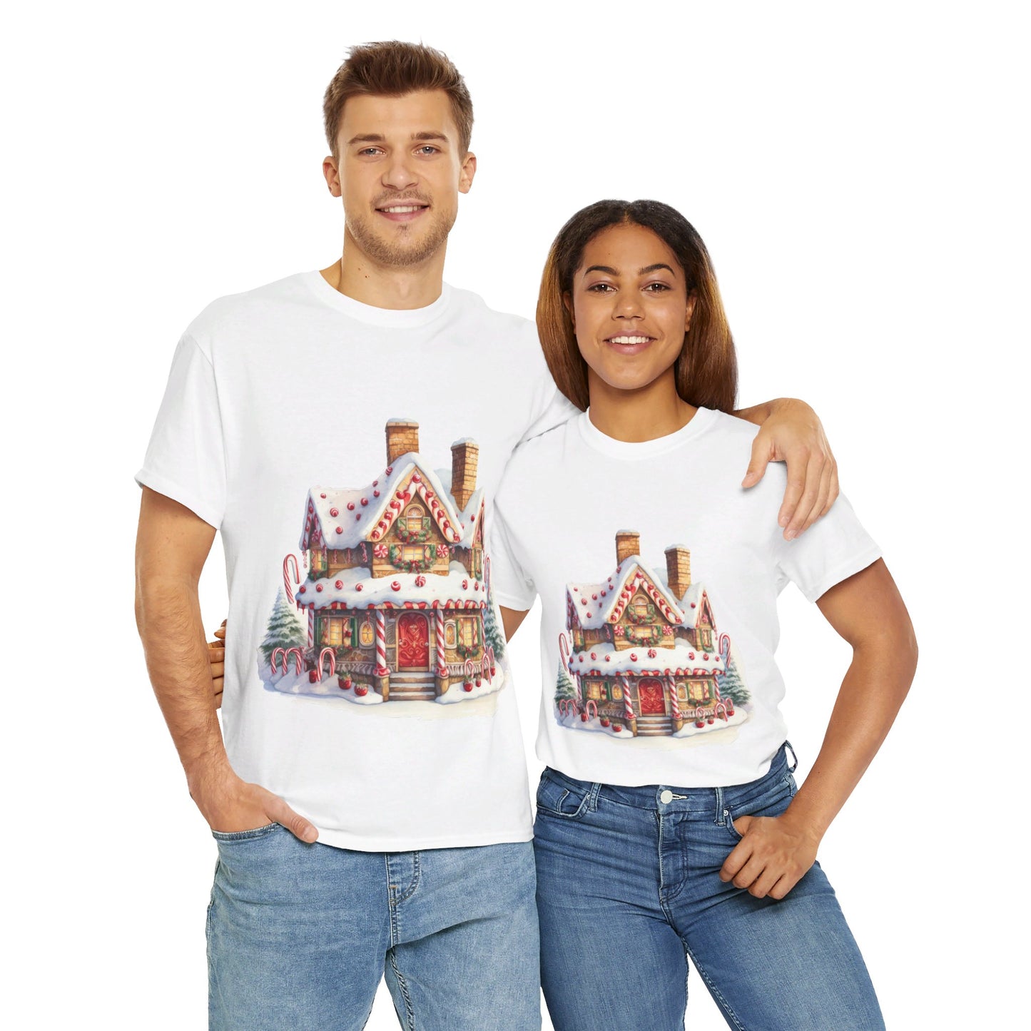 Snowy Christmas Village-15-T-Shirt