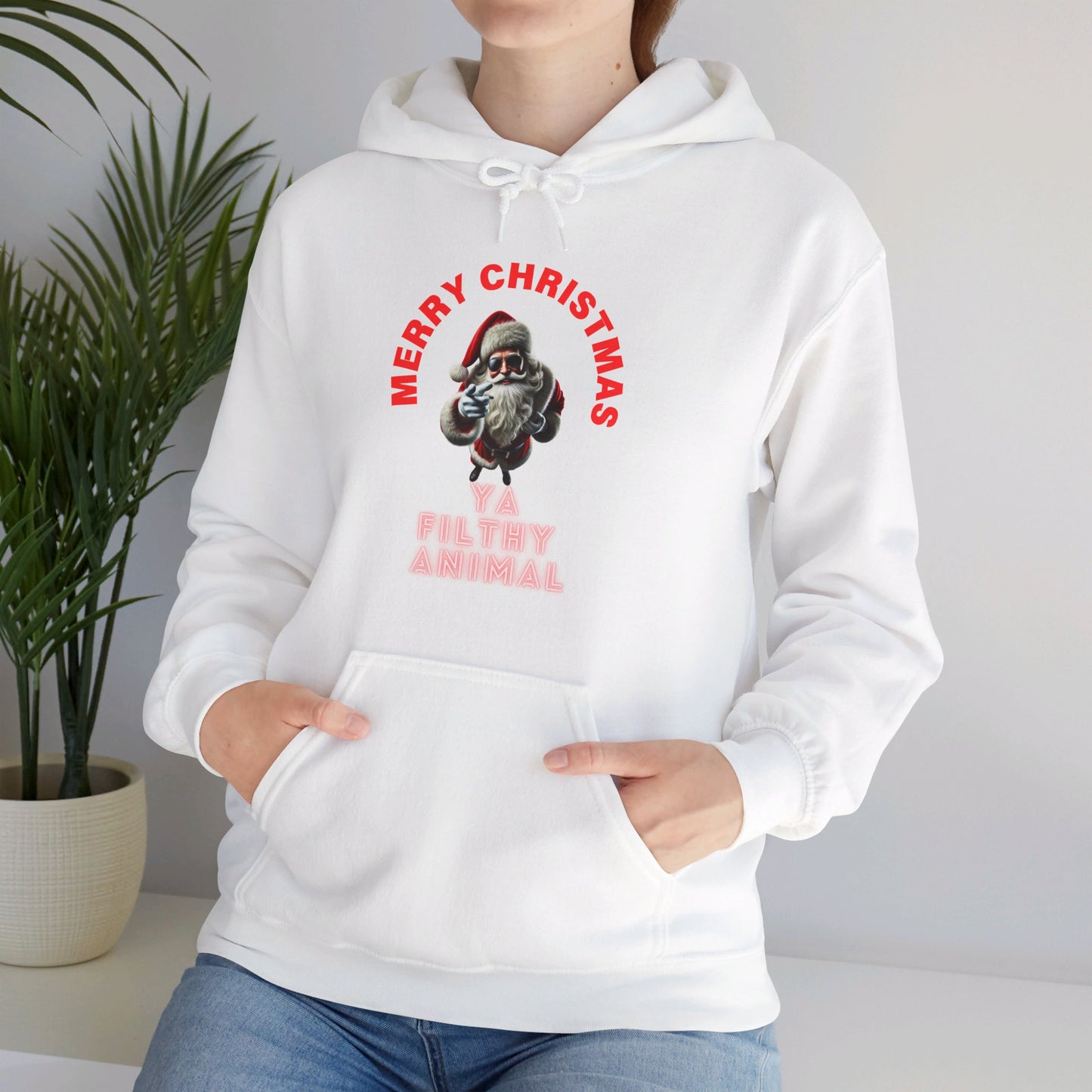 Merry Christmas - Ya Filthy Animal Unisex Heavy Blend™ Hooded Sweatshirt