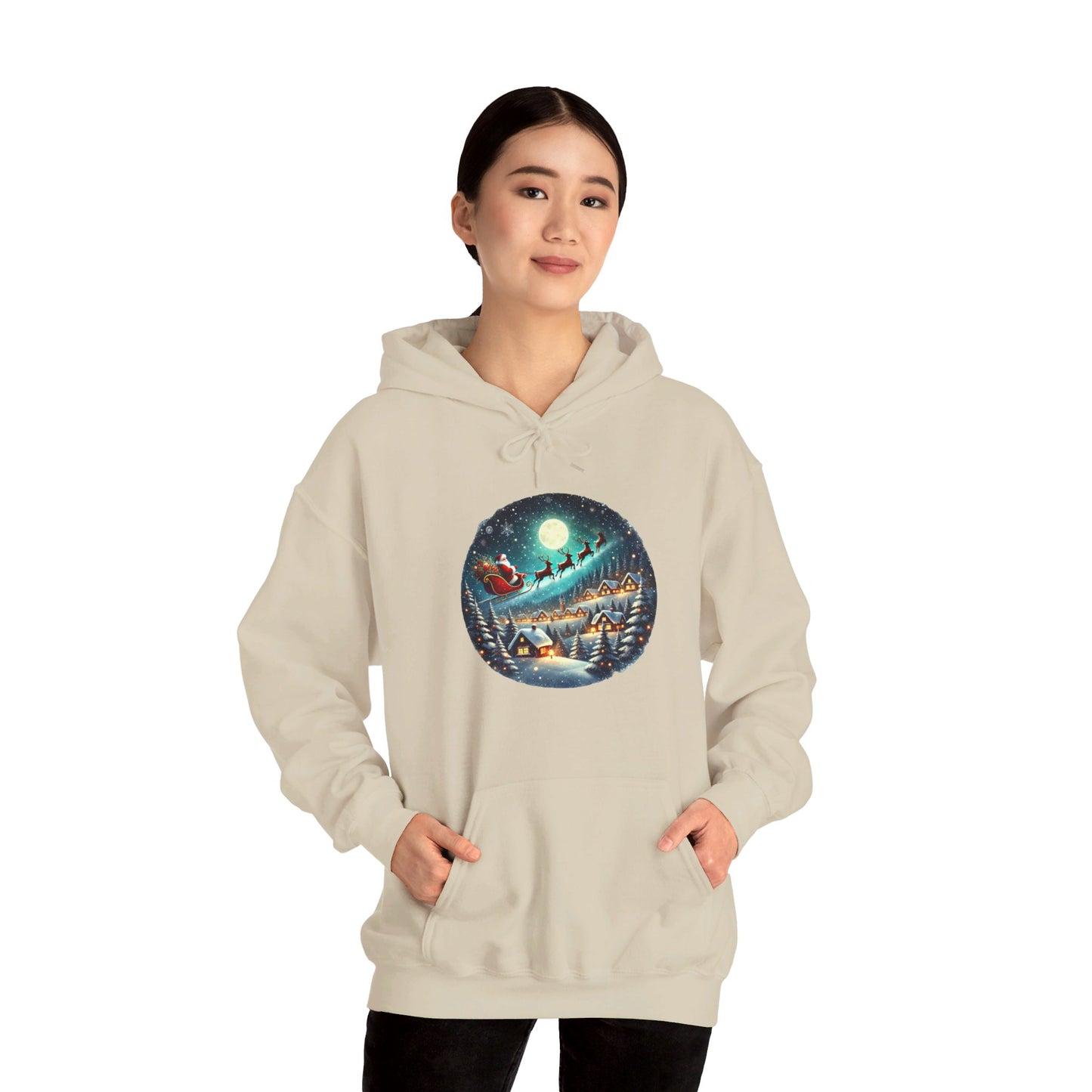 Moonlit Santa Ride - Hooded Sweatshirt