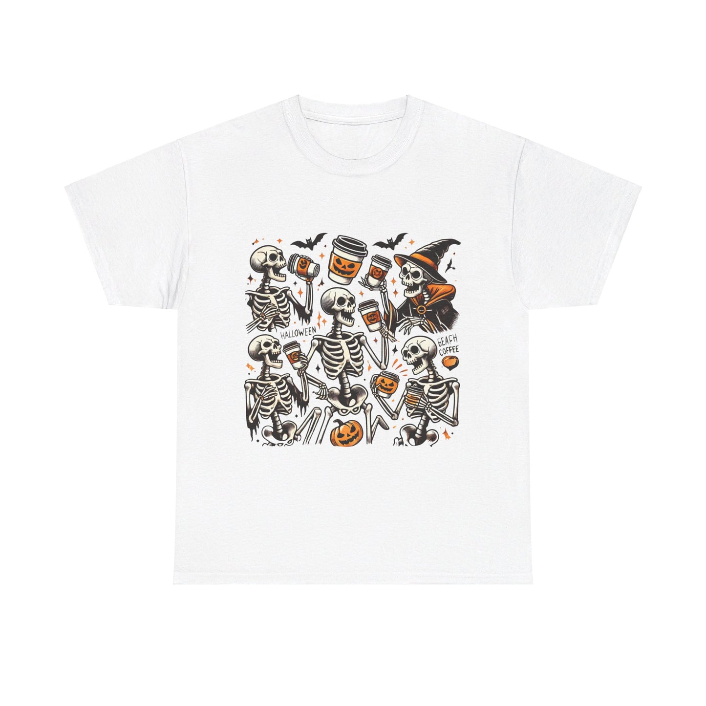 Skeletons drinking coffee - T-Shirt