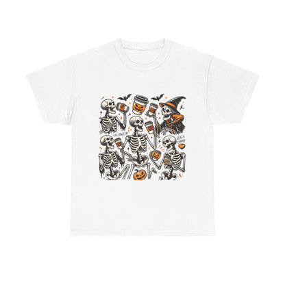 Skeletons drinking coffee - T-Shirt