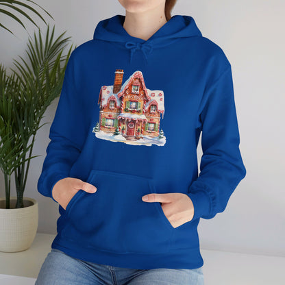 Snowy Christmas Village 14 - Hooded Sweatshirt