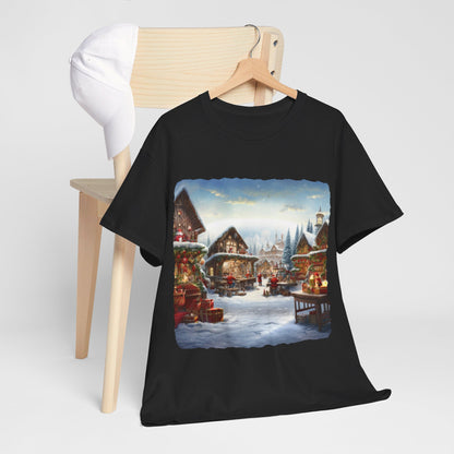 Snowy Christmas Village North Pole-T-Shirt