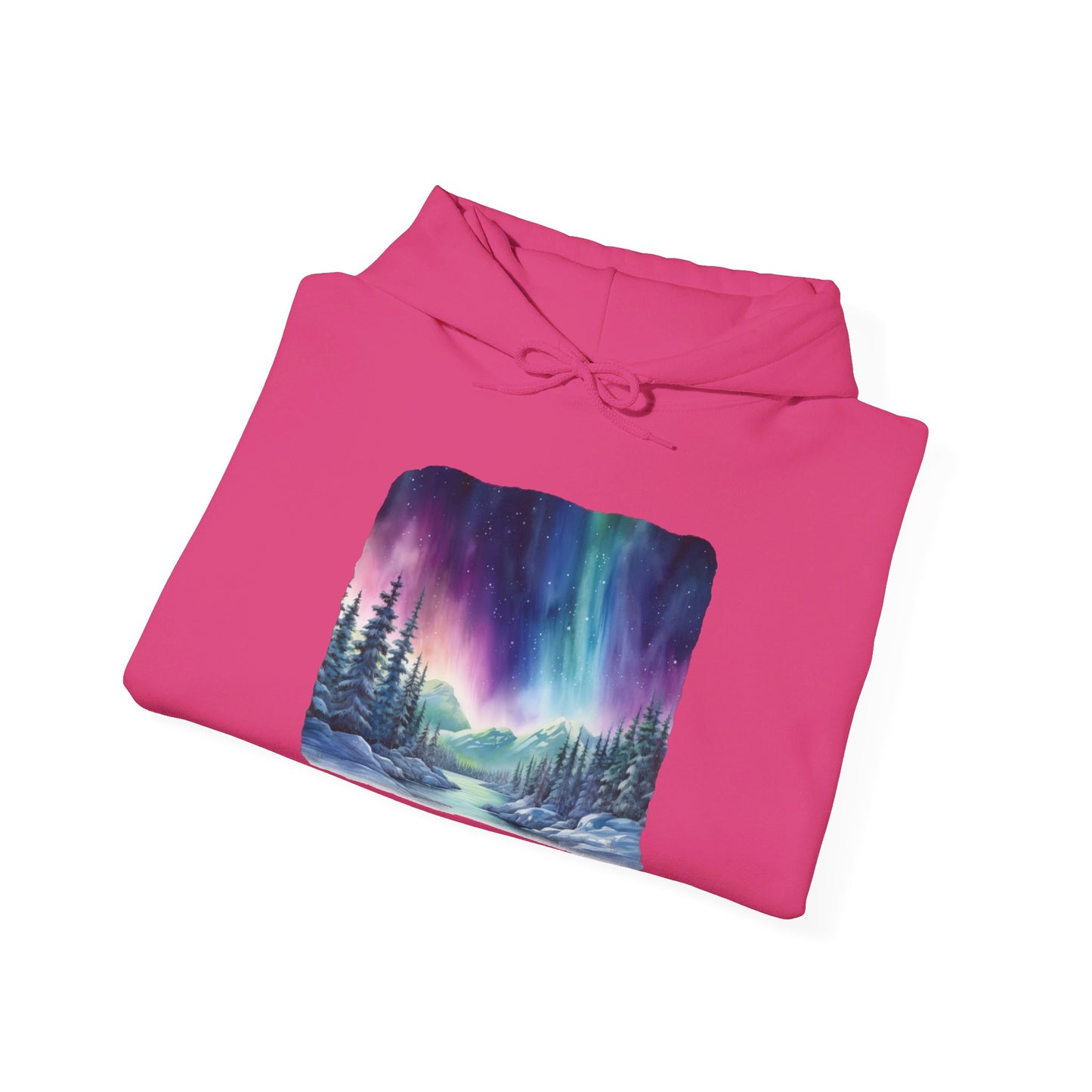 Northern Lights Watercolor - Hooded Sweatshirt