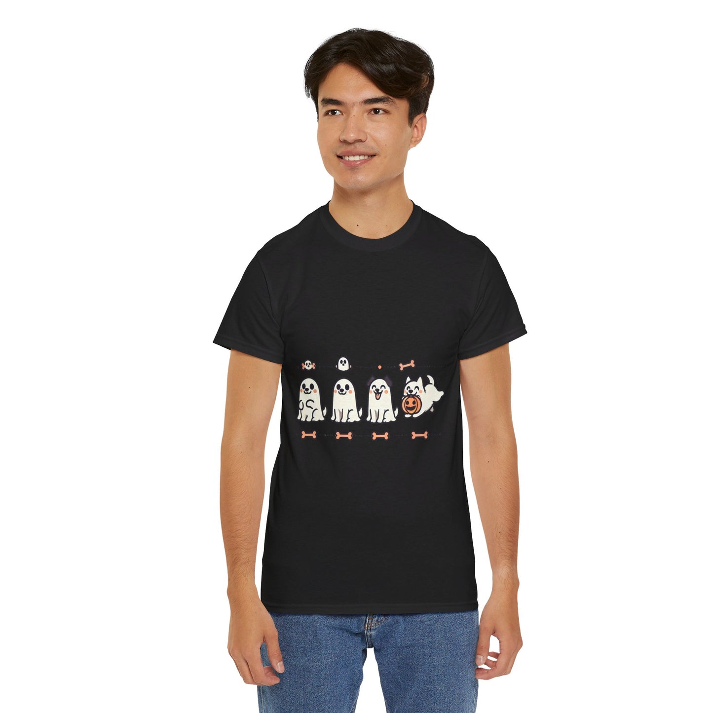 4 Friendly dog ghosts - T-Shirt