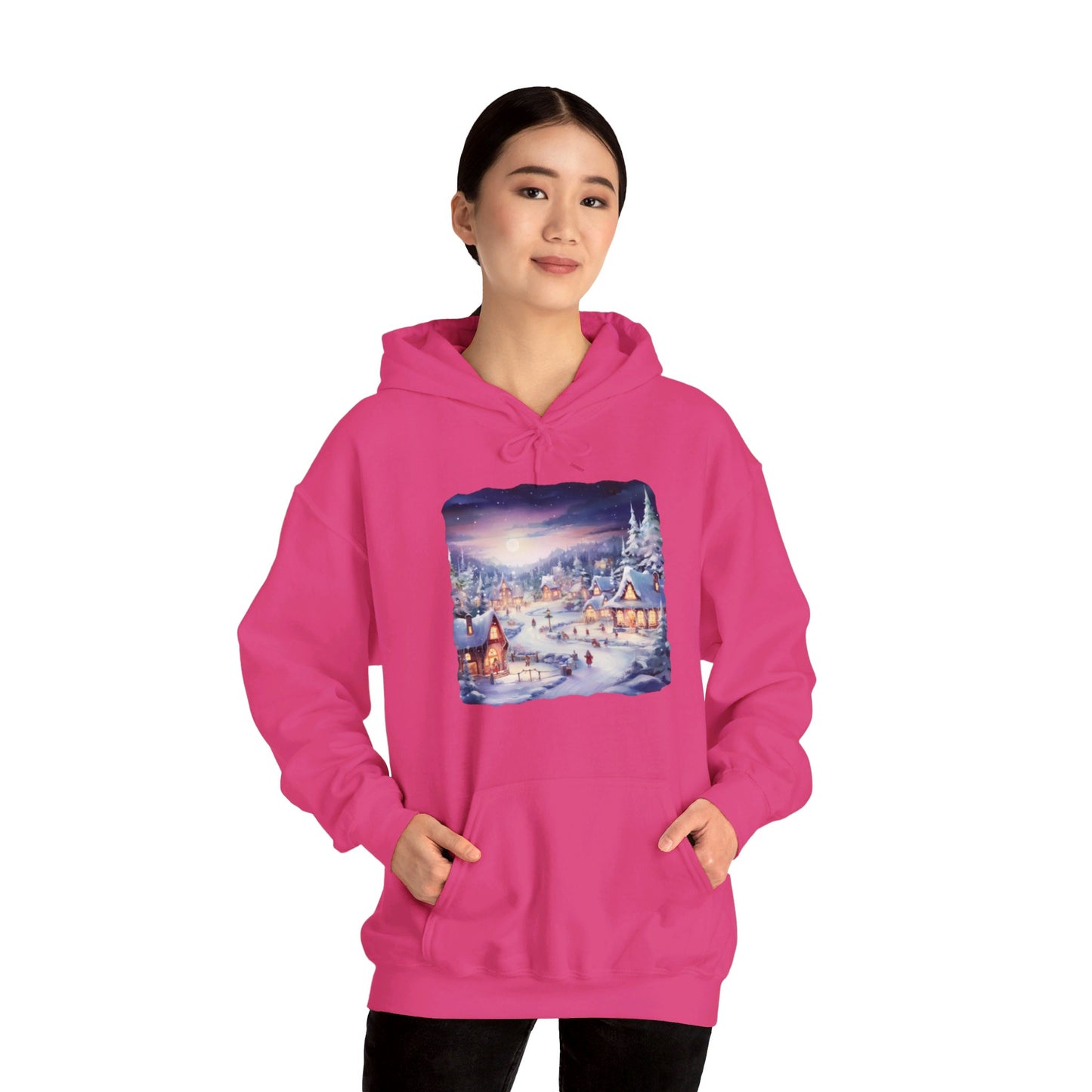 Snowy Christmas Village 3 - Hooded Sweatshirt