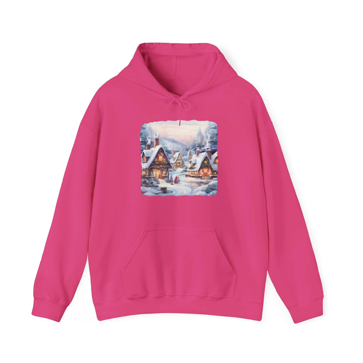 Snowy Christmas Village 6 - Hooded Sweatshirt