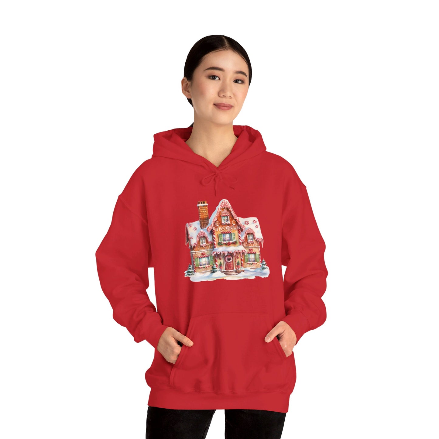 Snowy Christmas Village 14 - Hooded Sweatshirt