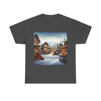 Snowy Christmas Village North Pole-T-Shirt