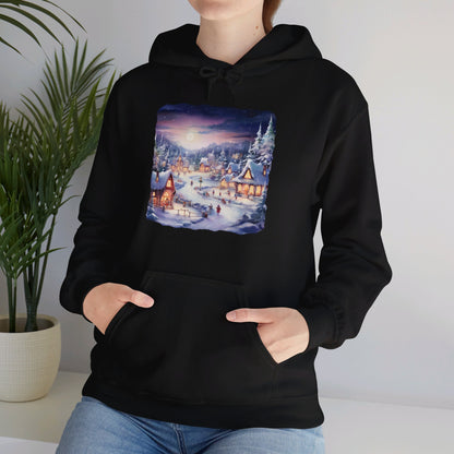 Snowy Christmas Village 3 - Hooded Sweatshirt