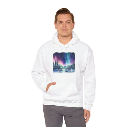 Northern Lights Watercolor - Hooded Sweatshirt