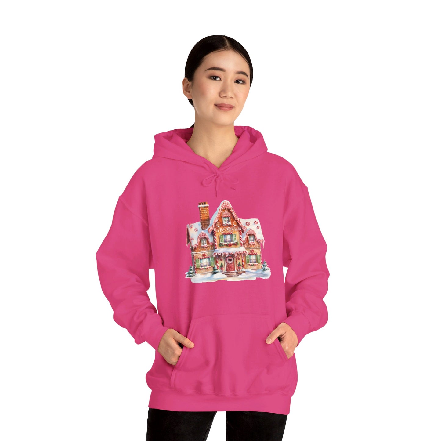 Snowy Christmas Village 14 - Hooded Sweatshirt