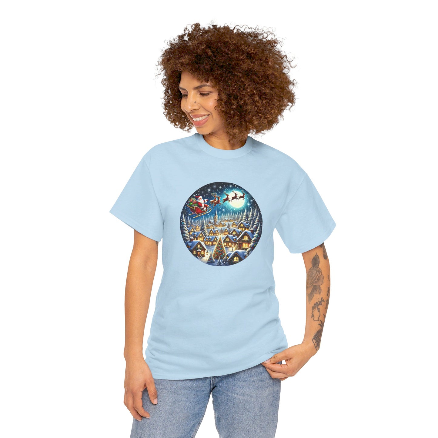 Santa's Snowy Flight - T-Shirt