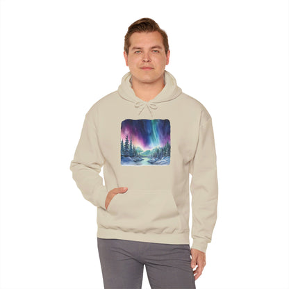 Northern Lights Watercolor - Hooded Sweatshirt