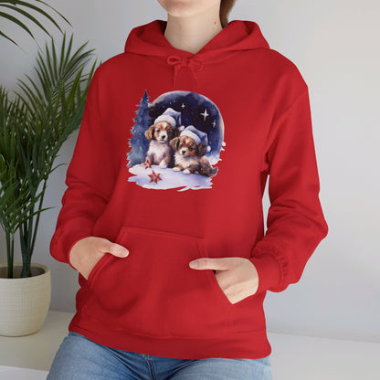 Snowy Christmas Dogs - Hooded Sweatshirt