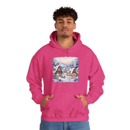 Snowy Christmas Village 6 - Hooded Sweatshirt