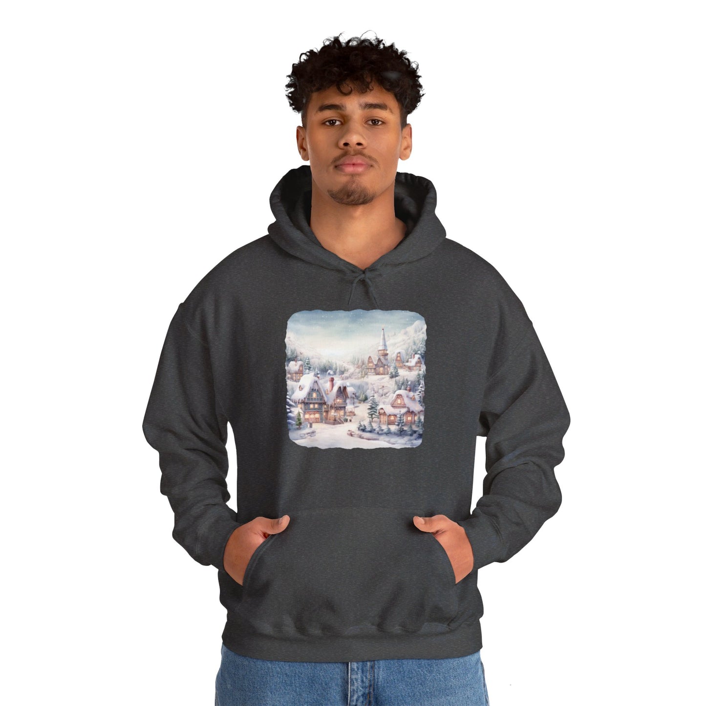 Snowy Christmas Village - Hooded Sweatshirt